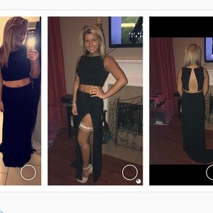 Black two piece dress